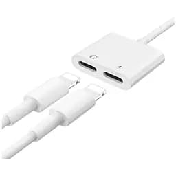 Перехідник XO NBR172A Lightning Male Dual Lightning female with control White