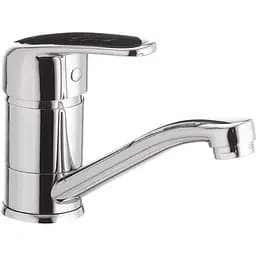 Змішувач для умивальника Cron Magic 555 вилив із чорною ручкою 15 см (CR0131)