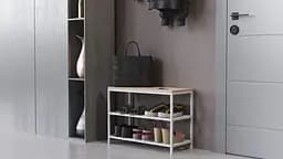 Банкетка універсальна Ferrum-decor Слайм 45x63x26 білий ДСП Дуб Сан-Марино 16мм (FRD-104076) - мініатюра 2