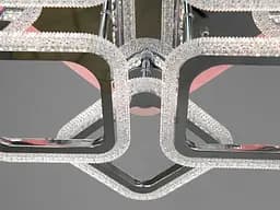 Стельова LED-люстра з диммером та кольоровим підсвічуванням Diasha S2406/4+4HR LED 3color dimmer - мініатюра 2