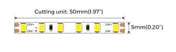 LED стрічка OLEDIM PS-2835-120-IP20-8.8W-4000К-24V - мініатюра 2