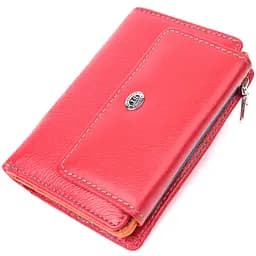 Яскравий гаманець для жінок із натуральної шкіри ST Leather 22503 червоний