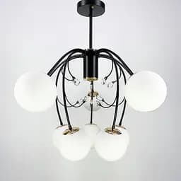 Люстра на 6 или 10 плафонов в двух цветах Line.F Количество ламп 10