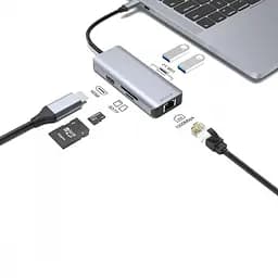 Type-C-Хаб Proove Iron Link 6 in 1 (2*USB3.0 + SD/TF + RJ45 + HDMI) - мініатюра 6