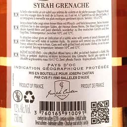 Вино Joseph Castan Elegance Syrah Grenache Rose, рожеве, сухе, 14%, 0,75 л - мініатюра 3