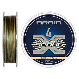 Шнур Brain Scout 4X 150 м (ca мo) 0.128 мм 7.2 кг