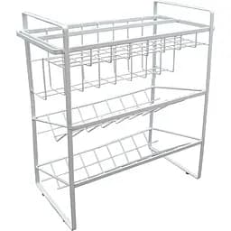 Полка кухонная Stenson 3 яруса 34х18.5х37.5 см белая (35974)