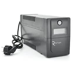 ИБП UPS Ritar RTP800 480W Proxima D, LCD, AVR, 3st, 2xSCHUKO socket, 1x12V9Ah - мініатюра 1