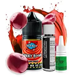 Набір компонентів для самозамісу сольової заправки Sour Boom 15 мл Cherry boom Вишня, 0-50 мг (17280)