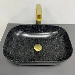 Умивальник VBI Ravenna space black matt накладний VBI-011221, Чорний матовий - мініатюра 2