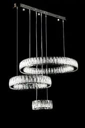 Світлодіодна люстра Splendid Ray L50804L/600+400+200/3 LED (CH) з кришталем, хром, 100 Вт, з пультом і димером - мініатюра 2