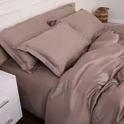 Простирадло на резинці MirSon Tencel №08 Beige 80x200 см темно-бежеве (2200009637377) - мініатюра 9