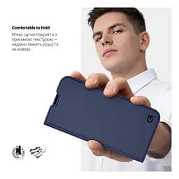 Чехол-книжка для TECNO Spark 40 4G, OneFold Case, синий, из экокожи (PU) и TPU, с магнитом, с подставкой и отделением для карт, трансформируется в подставку, противоударный, защита всего корпуса, ArmorStandart (ARM88435) - мініатюра 5