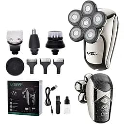 Электробритва VGR V-320 с водонепроницаемым корпусом IPX7 серебристо-черная (44322-V-320_737)