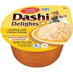 Лакомство для кошек Inaba Dashi Delights курица с сыром 70 г
