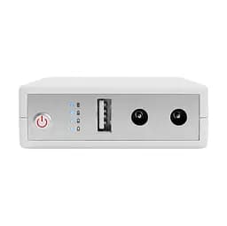 Комплект Mini UPS з блоком живлення: джерело безперебійного живлення Mini UPS WGP UPS103A White 10400mAh 5V/9V/12V, Li-ion 4*2.6Ah, для роутера і оптичного термінала та блок живлення SPF-1202B 12V/2A (24W) (42-00262) - мініатюра 5
