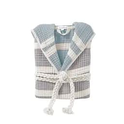 Халат Lotus Home - Milana muslin beige-lead blue L/XL