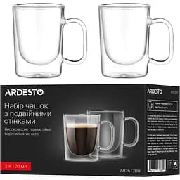 Набір чашок Ardesto з подвійними стінками 120 мл 2 шт. (AR2612BH) - мініатюра 3