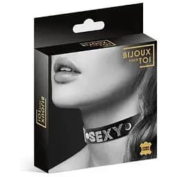 Чокер зі стразами Bijoux Pour Toi - SEXY, натуральна шкіра
