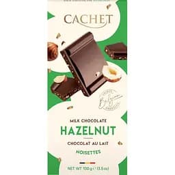 Шоколад молочний Cachet Hazelnut з лісовим горіхом 100 г