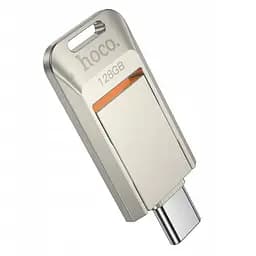 USB флеш накопичувач Hoco UD17 128GB Type-C металевий сріблястий - мініатюра 2