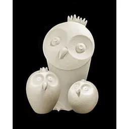 Статуетка Linea Sette Ceramiche N85/B Сова 13 см, бежева - мініатюра 3