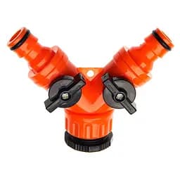 Коннектор для шланга двухканальный 1/2"-5/8" Sequoia SWC1234DT