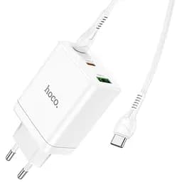 МЗП Hoco N33 Start PD35W (1USB-A/2C) + кабель Type-C to Type-C White - мініатюра 4