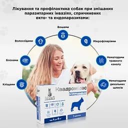 Протипаразитарна таблетка Modes Квадромідас для собак 8-16 кг 0.8 г - мініатюра 4