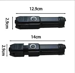 Ліхтарик зарядка USB, 3 режими, регульований фокус променя - мініатюра 4
