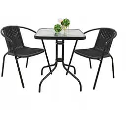 Комплект садовой мебели Jumi Bistro-2 квадратный стол