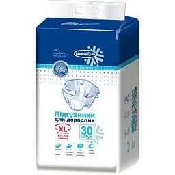 Подгузники для взрослых Білосніжка №30 размер XL (110-160 см) 30 шт.