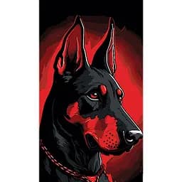 Набор для росписи по номерам Красный страж, на черном фоне, 50x25 см, BH5025-7