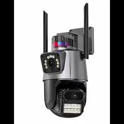 Вулична охоронна WIFI камера відеоспостереження Dual Lens Поворотна камера спостереження з бузком - мініатюра 5