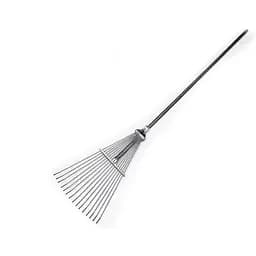 Граблі Virok віялові дротяні розсувні з держаком молоткове пофарбування (12V210)