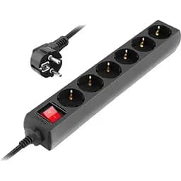 Фільтр живлення REAL-EL RS-6 Protect M 1.8м Black (EL122300032)
