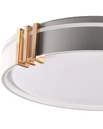 Люстра із пультом світлодіодна, стельовий світильник Goldlux 328847 Arletta 40 Led 1x48W 3000K-6000K 5200Lm IP44 Сірий - мініатюра 2