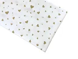Хлопковая пеленка Moontime 100х80см "Сердечки глиттер"