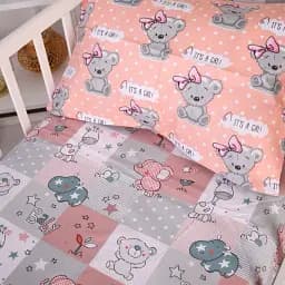 Простирадло на резинці MirSon Kids Time 20-0028 Little girl Teddy 70х190 см (2200009637841)