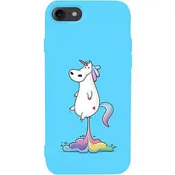 Чохол-накладка Toto Matt TPU 2 mm Print Case Apple iPhone 7/8/SE 2020 #30 Unicorn Puk Sky Blue