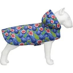 Дощовик-накидка з капюшоном для собак Waudog Clothes Інжир L А 48-52 см B 60-70 см С 42-52 см