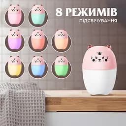 Зволожувач повітря для дитячої кімнати Ведмедик 220 мл, рожевий Happy Life HPBH17201P - мініатюра 6