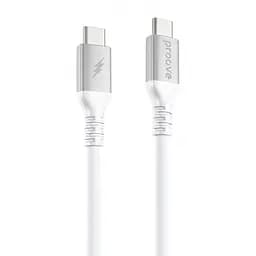 Кабель Proove ReGen Silicone Type-C to Type-C 60W (2m) white