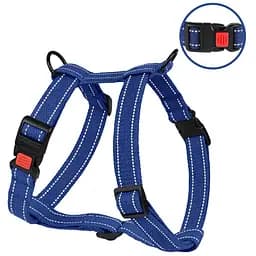 Шлея для собак Barksi Cotton Н-подібна М 28-48х40-66х2 см синя - мініатюра 2