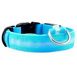 Нашийник для собак Led 3 M, що світиться, на батарейках блакитний 40-48 см