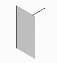 Душова перегородка Koer SR SP01-120x200-TR-01 Walk-In прозоре скло Easy Clean 8 мм, хром KR5394, прозоре, хром - мініатюра 6