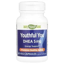 Стимулятор-мотиватор тестостерона Youthful You DHEA 5 mg 60 вегакапсул Nature's Way fit0024541