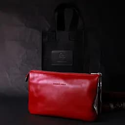 Шкіряна жіноча сумка Grande Pelle 26х15.5х3 см sum0023602 - мініатюра 10