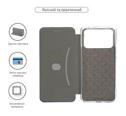 Чехол-книжка для Xiaomi Poco C40, G-Case, синий, кожаный чехол-книжка из экокожи (PU) и TPU, с магнитом, с подставкой и вместительным кардхолдером, противоударный, защита всего корпуса, ArmorStandart (ARM62128) - мініатюра 3