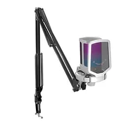 Микрофон c пантографом конденсаторный Fifine Q-6T-W RGB USB White